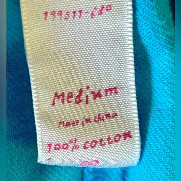 Victoria’s Secret Flannel Cotton Pajamas MED Vintage Blue/Lime Polka Dot- - Picture 7 of 10